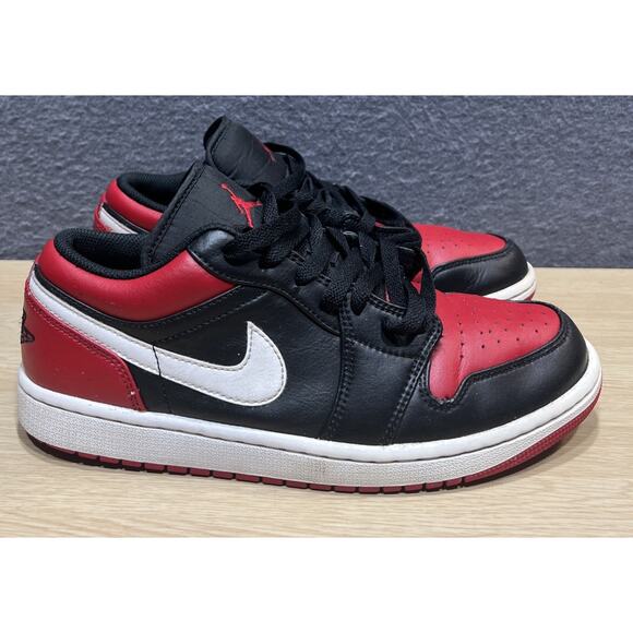 Nike Air Jordan 1 Low Alternate Bred Toe 553558-066 Mens Size 8 - Picture 1 of 9